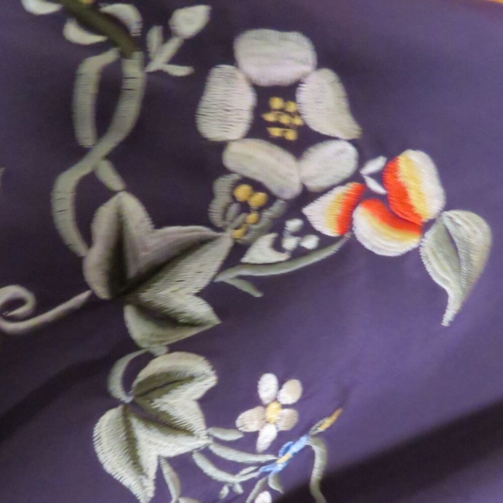 Soft Surroundings Purple Silk Kimono M - Picture 6 of 6